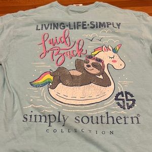 SImply southern sloth and unicorn summer shirt